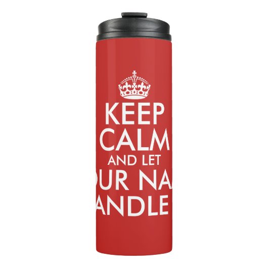 Houd kalm en laat de thermische mok van de tumbler (Voorkant)