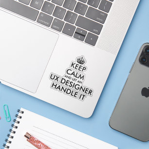 Houd kalm en laat een UX-ontwerper het grappig aan Sticker