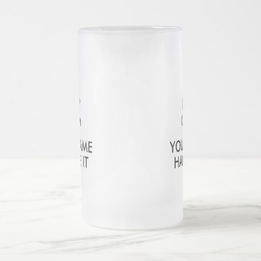 Houd kalm en laat het met mok van glas uit pekelgl (Center)