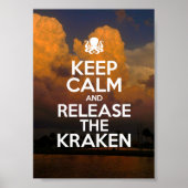 Houd kalm en laat het Poster van Kraken los (Voorkant)