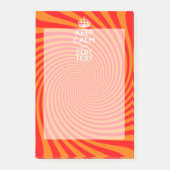 Houd kalm en laat Jouw tekst Oranje ronddraaien Post-it® Notes (Voorkant)