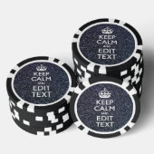 Houd kalm en laat Jouw tekst 's middags staan Pokerchips (Opstapeling)
