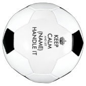 Houd kalm en laat (naam) het leuke voetbal aan. (Gedraaid)