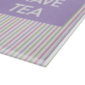 Houd kalm en laat theekollage snijplank (Hoek)