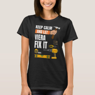 Houd kalm en laat Viera de handymanconstructie rep T-shirt