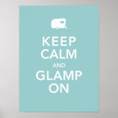Houd kalm en lamp aan - RV-glamping Poster (Voorkant)