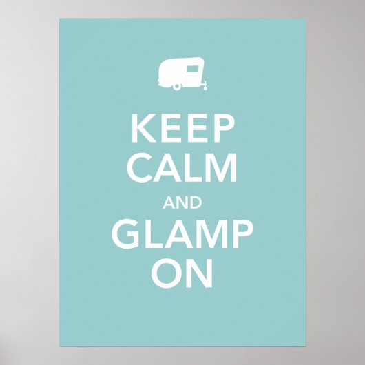 Houd kalm en lamp aan - RV-glamping Poster (Voorkant)