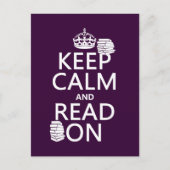 Houd kalm en las aan (in om het even welke kleur) briefkaart (Voorkant)