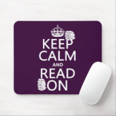 Houd kalm en las aan (in om het even welke kleur) muismat (Met muis)