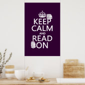 Houd kalm en las aan (in om het even welke kleur) poster (Keuken)