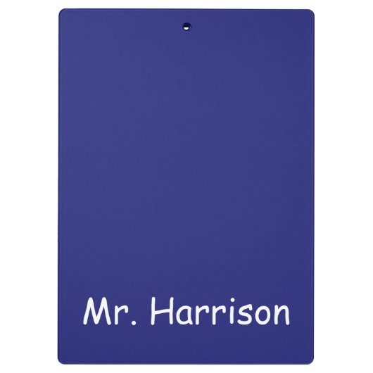 Houd kalm en leer op Blauw Gepersonaliseerd Klembo Klembord (Achterkant)