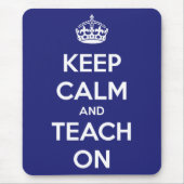 Houd kalm en leer op blauw muismat (Voorkant)