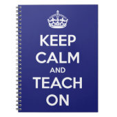 Houd kalm en leer op blauw notitieboek (Voorkant)
