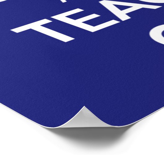 Houd kalm en leer op blauw Poster (Hoek)