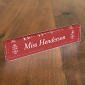 Houd kalm en leer op Gepersonaliseerd Naambordje (Zijkant)