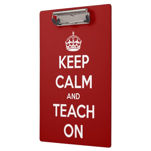 Houd kalm en leer op rood, aangepast klembord (Links)