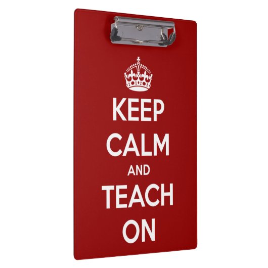 Houd kalm en leer op rood, aangepast klembord (Rechts)