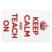 Houd kalm en leer op rood/wit magneet (Horizontaal)