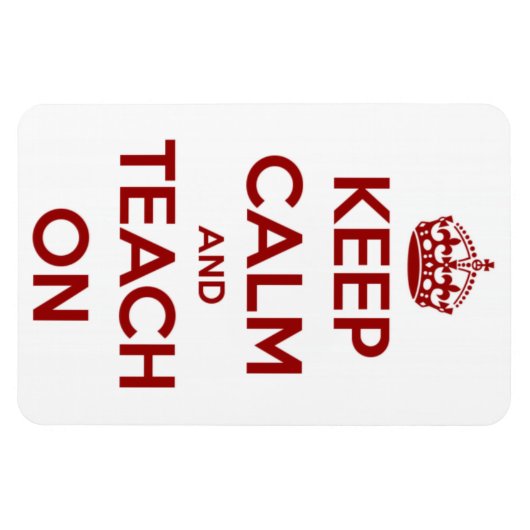 Houd kalm en leer op rood/wit magneet (Horizontaal)