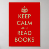 Houd kalm en lees boeken poster (Voorkant)