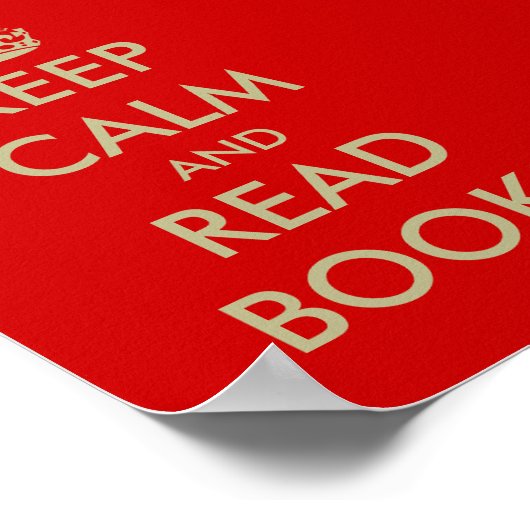 Houd kalm en lees boeken poster (Hoek)