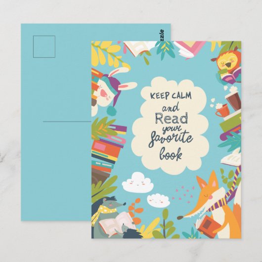 Houd kalm en lees briefkaart (Voorkant / Achterkant)