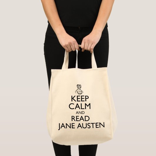 Houd kalm en lees Jane Austen Canvas tas (Voorkant (product))