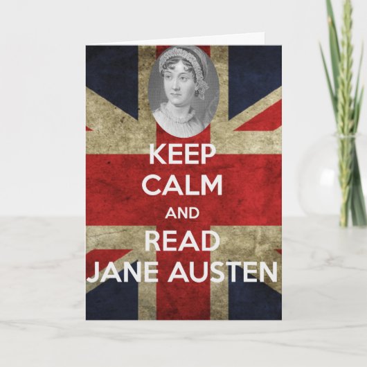 Houd Kalm en lees Jane Austen Kaart (Voorkant)