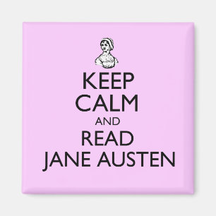 Houd kalm en lees Jane Austen Magneet