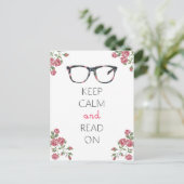 Houd kalm en lees verder briefkaart (Staand voorkant)