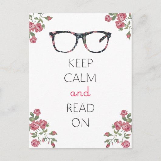 Houd kalm en lees verder briefkaart (Voorkant)