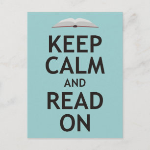 Houd kalm en lees verder briefkaart