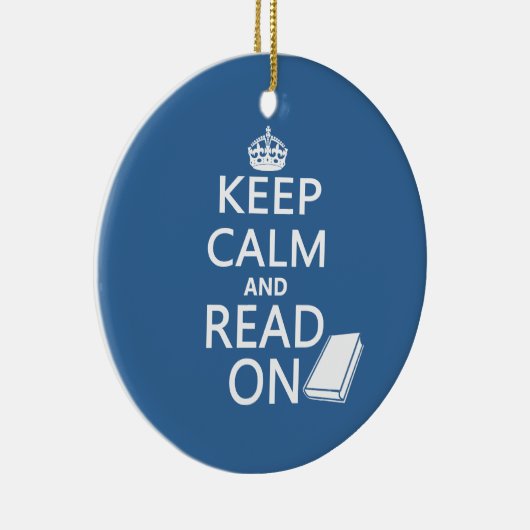 Houd kalm en lees verder keramisch ornament (Rechts)