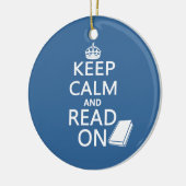 Houd kalm en lees verder keramisch ornament (Links)