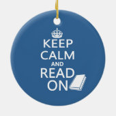 Houd kalm en lees verder keramisch ornament (Achterkant)