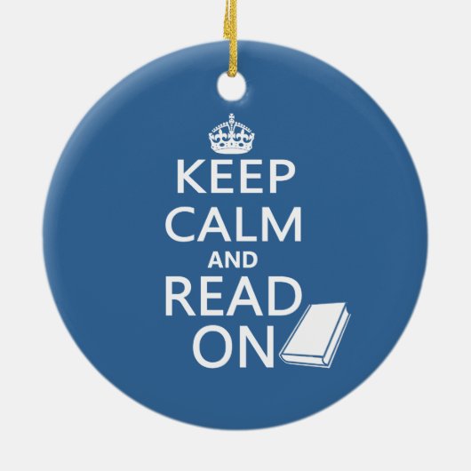 Houd kalm en lees verder keramisch ornament (Achterkant)