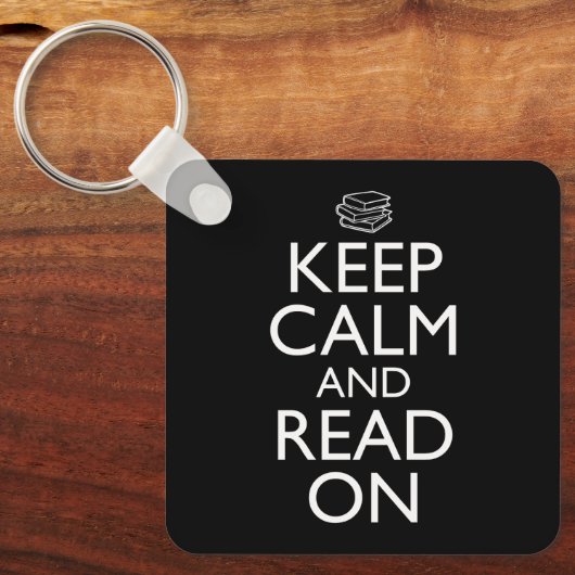 Houd kalm en lees verder sleutelhanger (Voorkant)