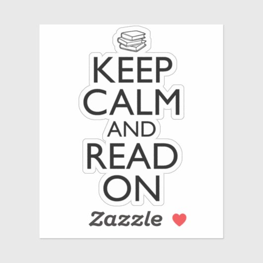 Houd kalm en lees verder sticker (Vel)