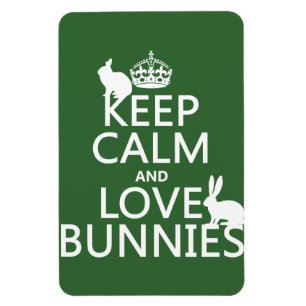 Houd kalm- en liefdesBunnies - alle kleuren Magneet