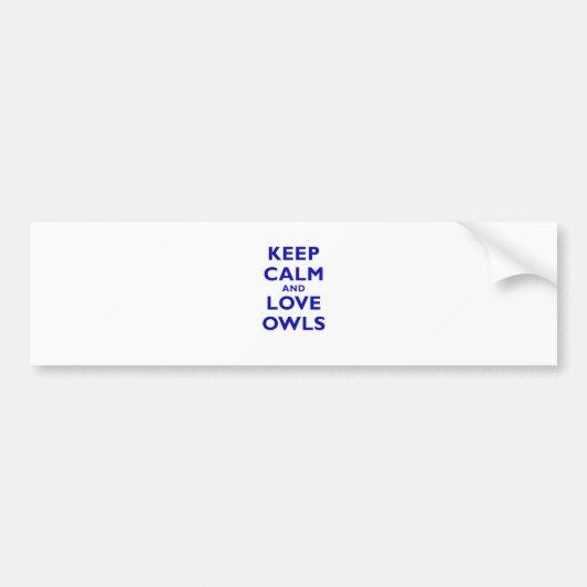 Houd kalm- en liefdeseigenaar bumpersticker (Voorkant)