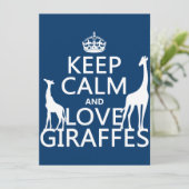 Houd kalm- en liefdesGiraffes - alle kleuren Kaart (Staand voorkant)