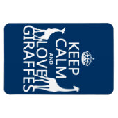 Houd kalm- en liefdesGiraffes - alle kleuren Magneet (Horizontaal)