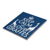 Houd kalm- en liefdesGiraffes - alle kleuren Tegeltje (Zijkant)