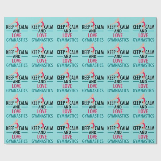 Houd kalm- en liefdesgymnastiek cadeaupapier (Vlak)