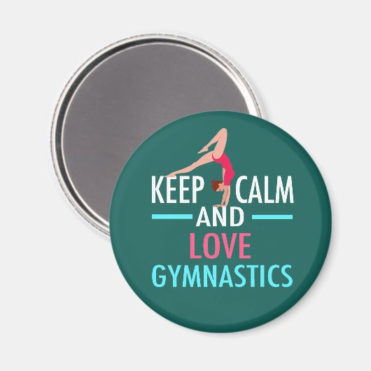 Houd kalm- en liefdesgymnastiek magneet (Voorkant / Achterkant)