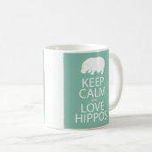 Houd kalm- en liefdeshippos afdrukken Hippopotamus Koffiemok (Voorkant rechts)
