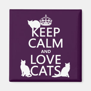 Houd kalm- en liefdeskatten (in elke kleur) magneet