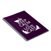 Houd kalm- en liefdeskatten (in elke kleur) notitieboek (Rechterzijde)