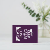 Houd kalm- en liefdeskatten (in elke kleur) visitekaartje (Staand voorkant)