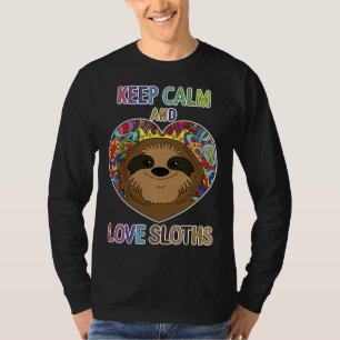 Houd kalm- en liefdessleuven voor laag actief t-shirt